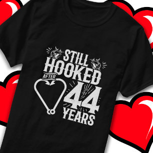 Camiseta Casado por 44 anos pescando 44