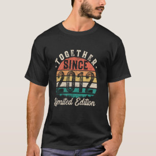 Camiseta Casados Desde 2012 Casal 13 anos de Aniversário de