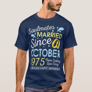 Camiseta Casados Desde Outubro De 1975 Nunca Terminando 47 