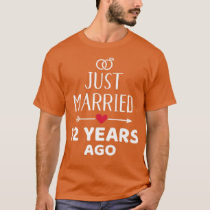 Camiseta Casados há apenas 12 anos pelo 12º aniversário de
