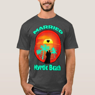 CAMISETA CASADOS NOIVA E NOIVO DE MYRTLE BEACH CASAMENTO LU