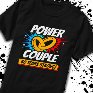 Camiseta Casais Casados de 50 Anos de Aniversário 50 Anos F