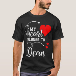 Camiseta Casais Correspondendo Meu Coração Pertencem a Dean