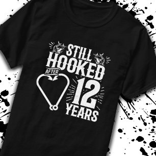 Camiseta Casais de 12 Bonito Casaram-se 12 Anos
