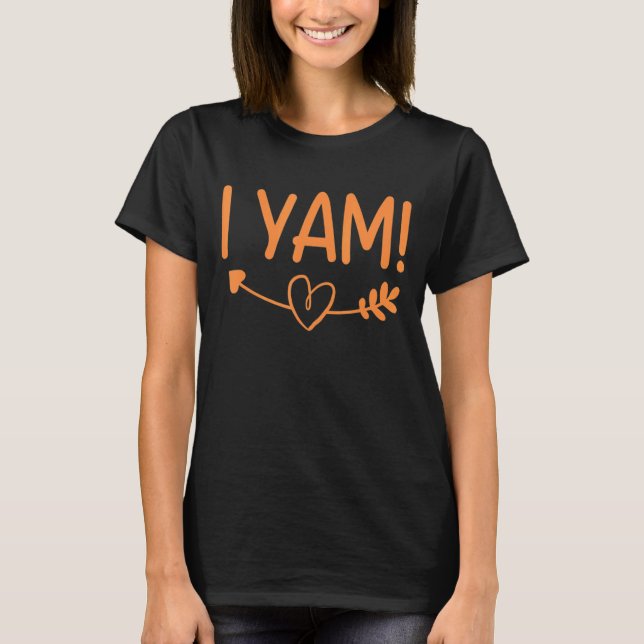 Camiseta Casais de Ação de Graças Ela é minha doce Potat (Frente)