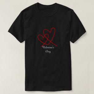 Camiseta Casais de Coração de Corte de dia de os namorados
