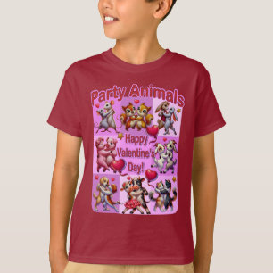 Camiseta Casais de dança de dia de os namorados "Animais de