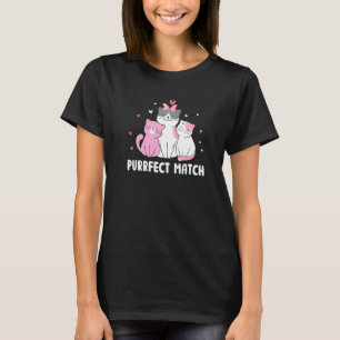 Camiseta Casais de Gatos com Trocadilho de Casal Perfeito G