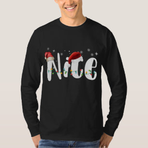 Camiseta Casais de luzes de Natal malvadas ou bonitas
