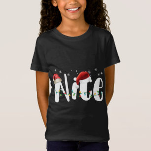 Camiseta Casais de luzes de Natal malvadas ou bonitas