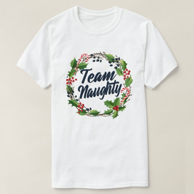 Camiseta Casais de Natal Feliz e Engraçado, Presente de Nat (Frente do Design)