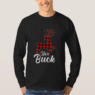Camiseta Casais de Natal Xadrez de pijamas Buffalo