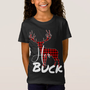 Camiseta Casais de Natal Xadrez de Pijamas Buffalo H