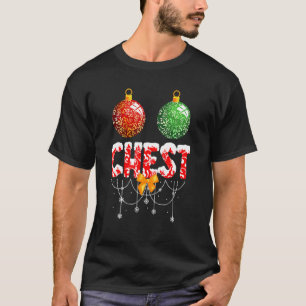 Camiseta Casais de tórax Loucos de Natal Castanhas