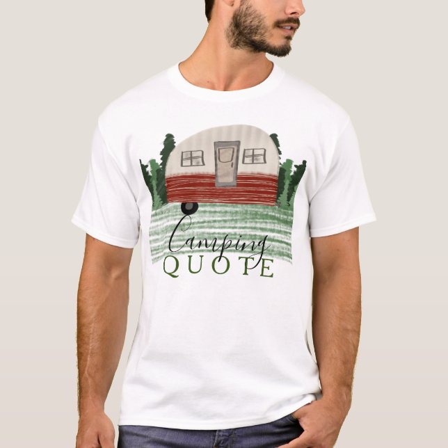 Camiseta Casais de Trailer Clássico em Acampamentos (Frente)