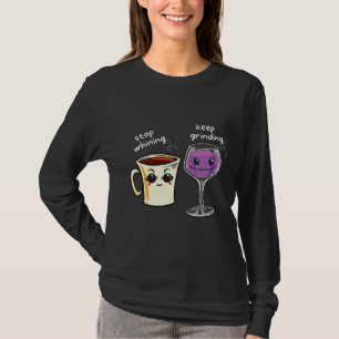 Camiseta Casais de vinho de café românticos