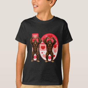 Camiseta Casais engraçados correspondentes de I-o Bigfoot n