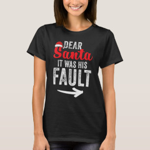 Camiseta Casais Engraçados de Natal Dele e Dela 1