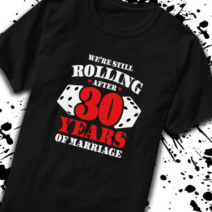 Camiseta Casais Engraçados do 30 Casaram-se 30 Anos