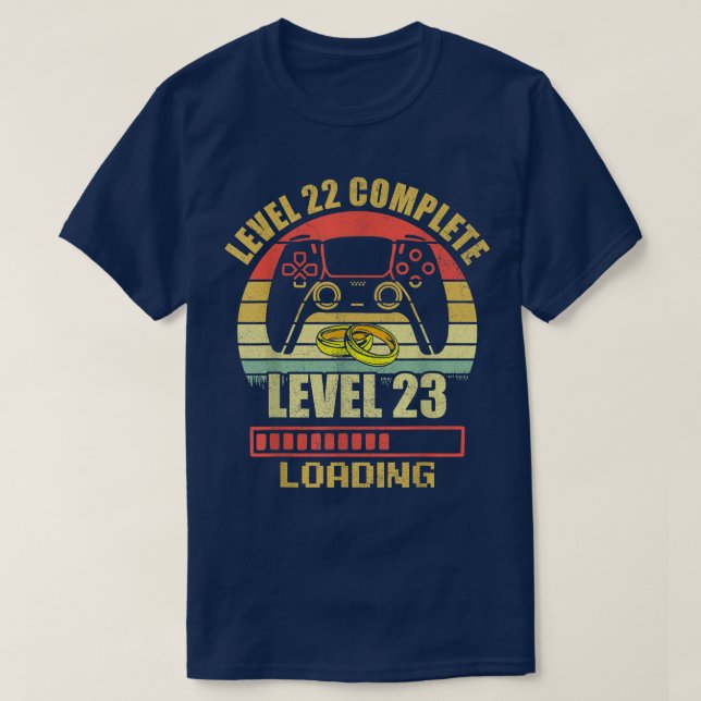 Camiseta Casais para ele Nível 22 (Frente do Design)
