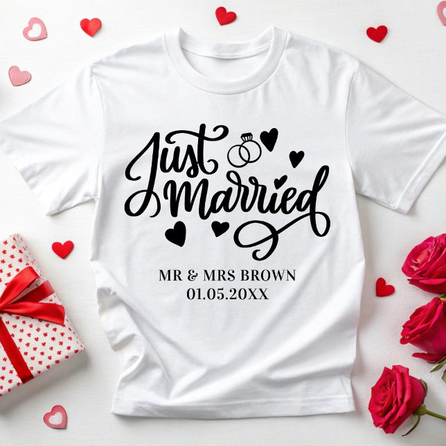 Camiseta Casais Personalizados recem casados Correspondendo (Criador carregado)