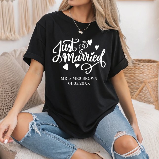 Camiseta Casais Personalizados recem casados Correspondendo (Criador carregado)