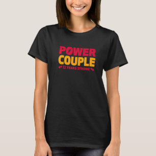 Camiseta Casal 22 anos casado 22º aniversário do Hus