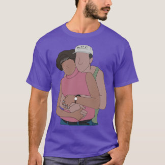 Camiseta casal 90s de tamanho excessivo