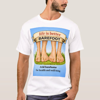 Camiseta casal - a vida é melhor descalço