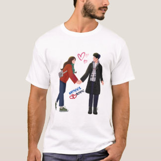 Camiseta casal adorável, amante viagem novo