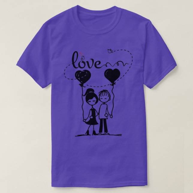 Camiseta Casal Apaixonado (Frente do Design)