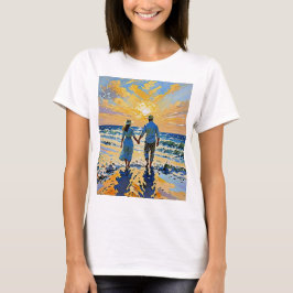 Camiseta Casal apaixonado na praia - T-Shirt