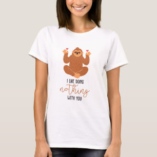Camiseta Casal Arte Eu Gosto De Fazer Nada Com Você
