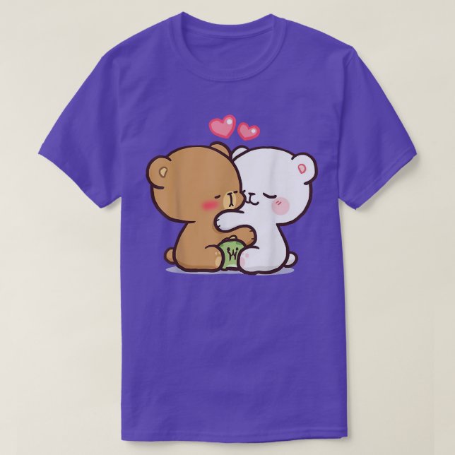 Camiseta Casal Bears Gift Engraçado 517 (Frente do Design)