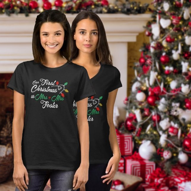 Camiseta Casal Bonito Nosso Primeiro Jogo De Natal (Criador carregado)