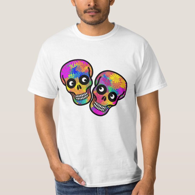 Camiseta Casal Calavera Dia Dos Mortos  (Frente)