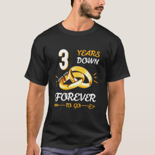 Camiseta Casal Casado 3 Anos Atrás Anel Para Sempre Ir Peca