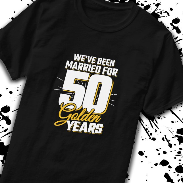 Camiseta Casal Casado 50 Anos 50 Aniversário de Casamento (Criador carregado)