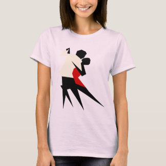 Camiseta casal cúbico de t-shirt