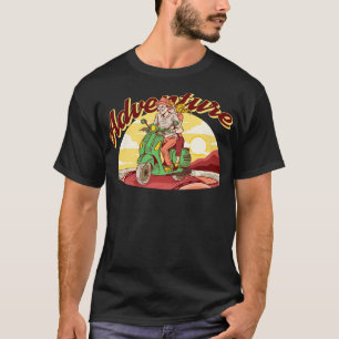 Camiseta Casal cúmulo de um Patinete 1