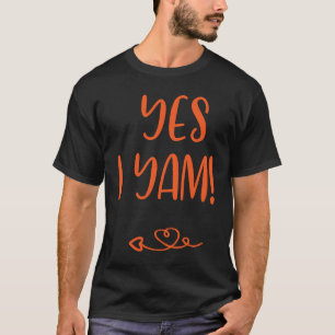Camiseta Casal de Ação de Graças Ela é minha batata doce