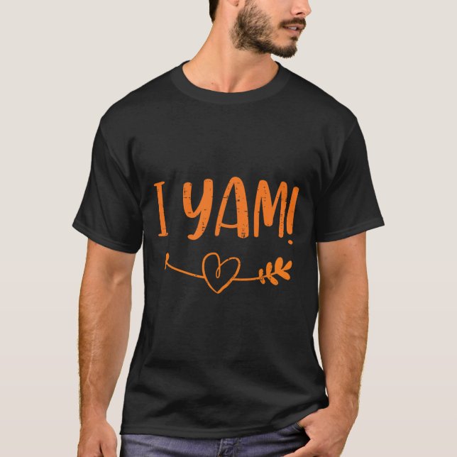 Camiseta Casal de Ação de Graças Ela é minha batata doce (Frente)