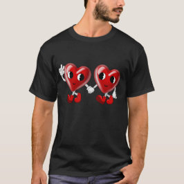 Camiseta Casal de Amor Coração Feliz dia de os namorados Bo