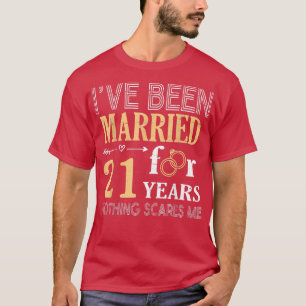 Camiseta Casal De Anel Que Eu Sou Casado Há 21 Anos Nada