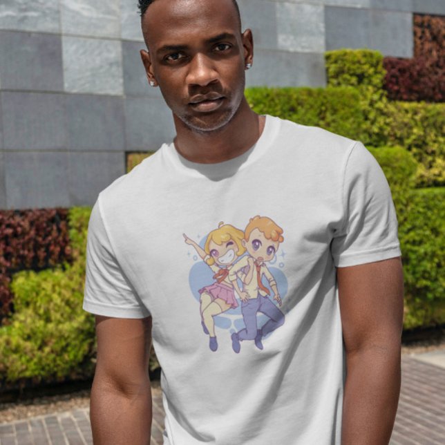 Camiseta Casal de anime Chibi (Criador carregado)