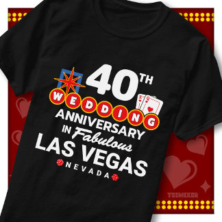 Camiseta Casal de Aniversário de 40 Anos de Casamento Fabul