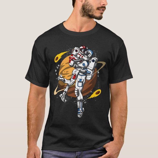 Camiseta Casal de Astronautas Espaciais (Frente)