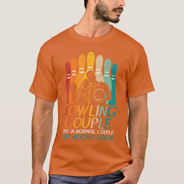 Camiseta Casal de Boliche Como Geladeira Normal Correspondê (Frente)