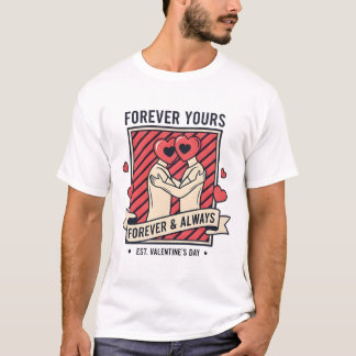 Camiseta Casal de Cabeça de Coração "Para Sempre Seu" Surre