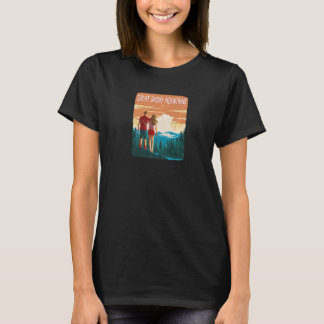 Camiseta Casal de caminhantes Floresta Parque Nacional das 